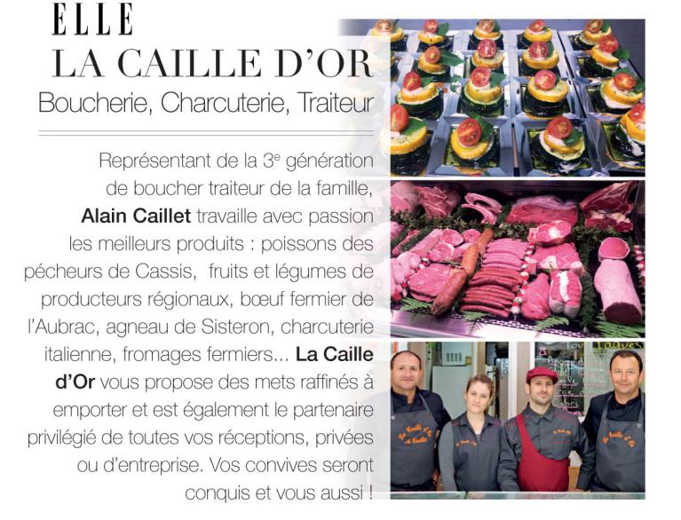 La Caille d'Or, parution dans le magazine Elle en 2018